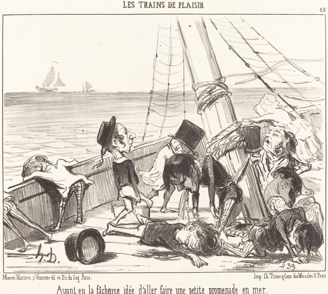 Avendo avuto la sfortunata idea di andare... in mare da Honoré Daumier