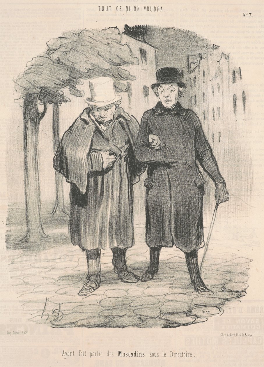 Ayant fait partie des muscadins sous le directoire da Honoré Daumier