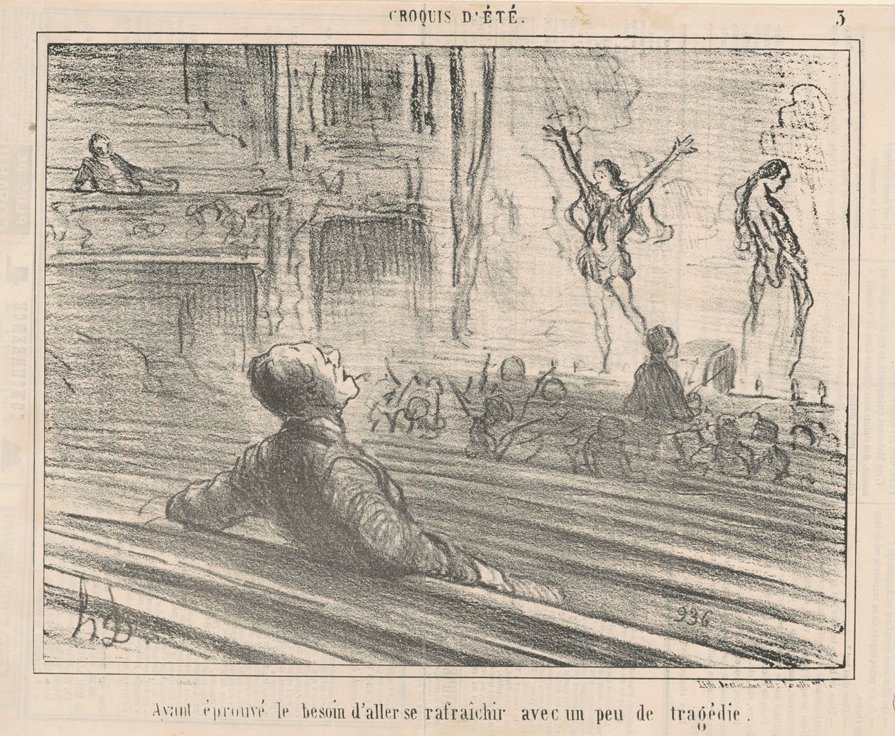 Avendo sentito il bisogno di rinfrescarsi con... da Honoré Daumier