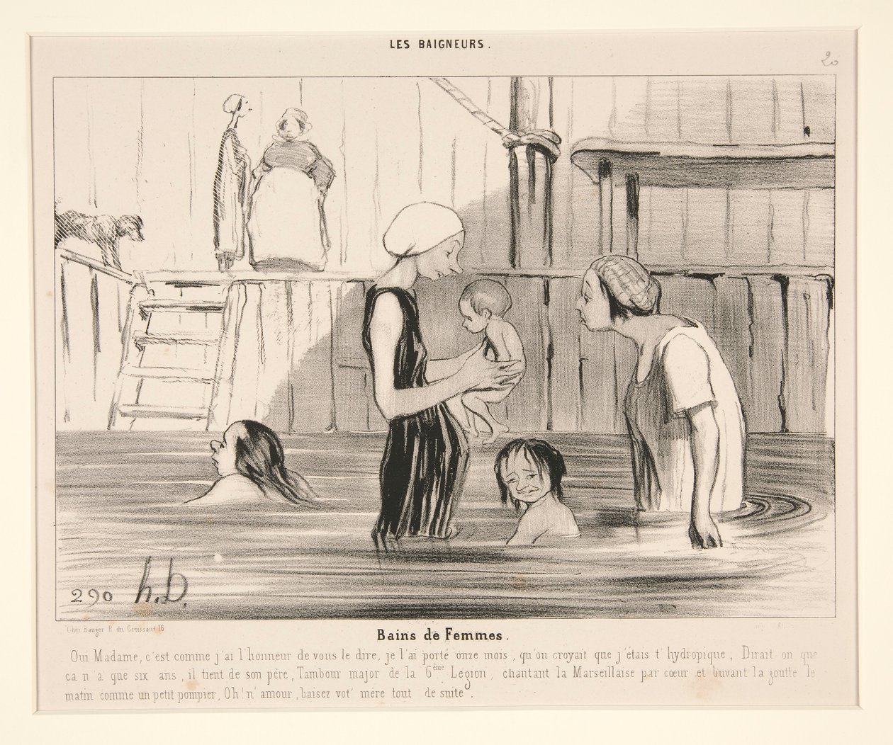 Bains des Femmes. Oui Madame da Honoré Daumier