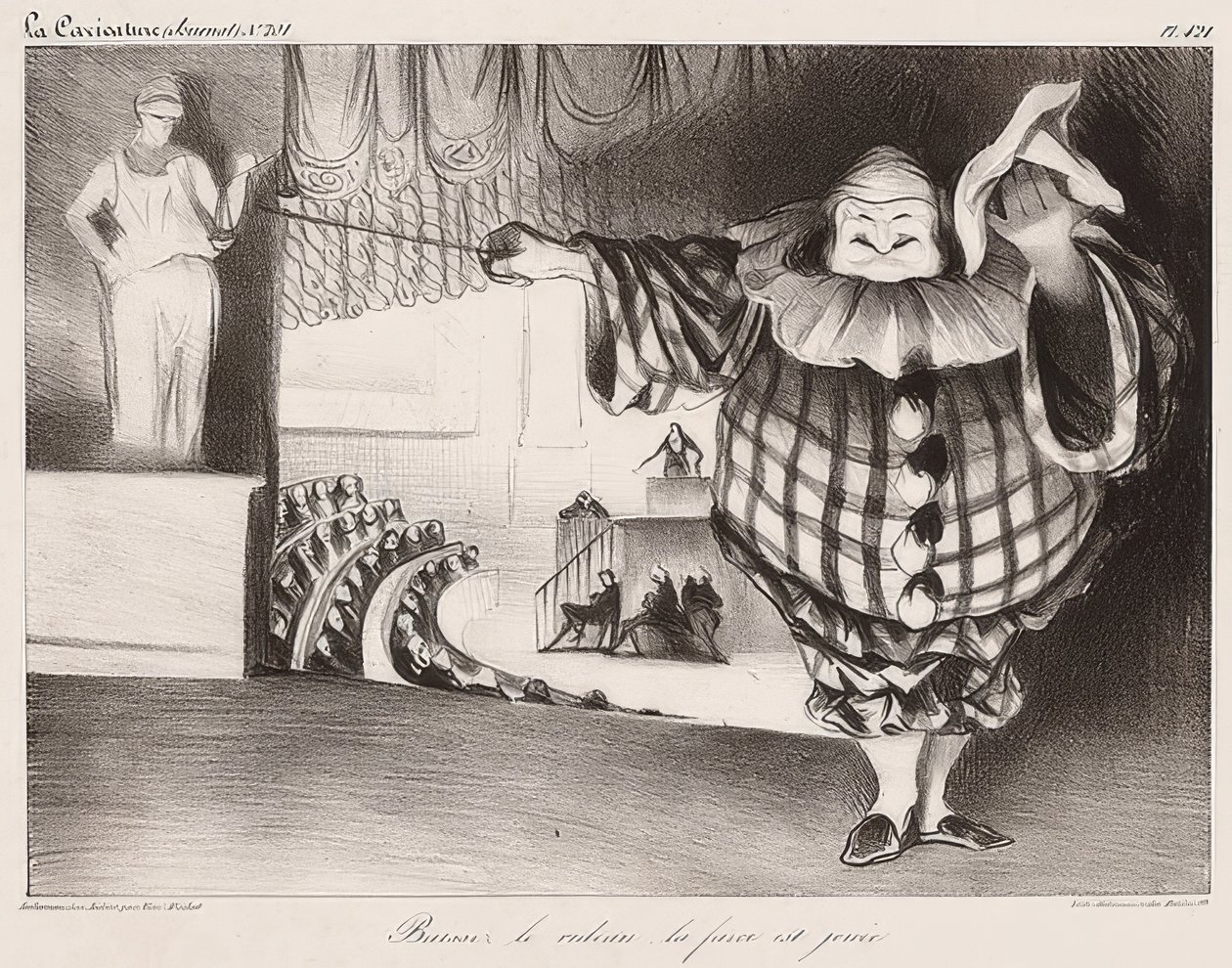 Baissez le Rideau, La Farce est Jouée da Honoré Daumier