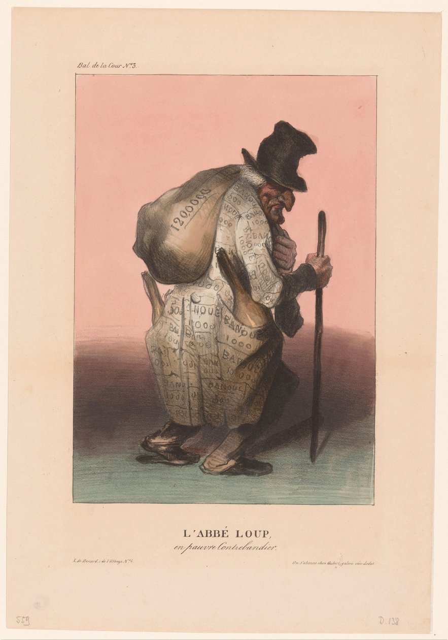 Barone Joseph-Dominique Louis come un povero contrabbandiere da Honoré Daumier