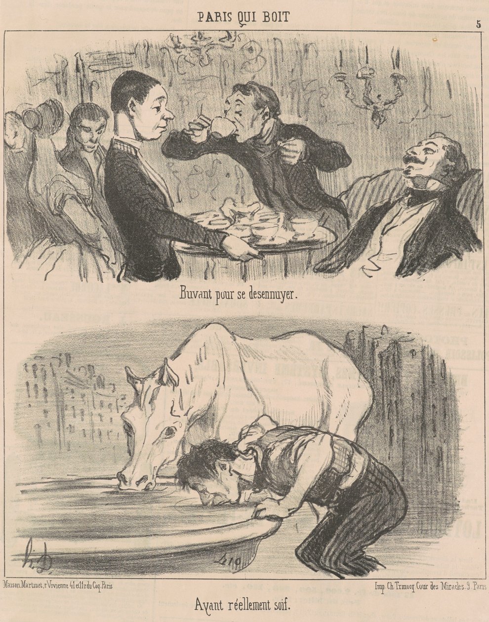 Sbavando per distrarsi da Honoré Daumier