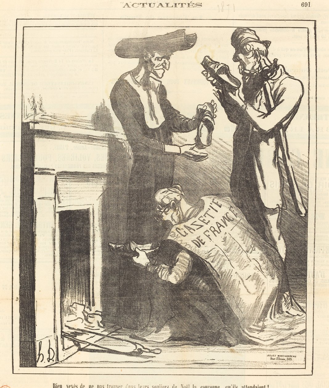 Ben infastiditi di non trovare... la corona... da Honoré Daumier