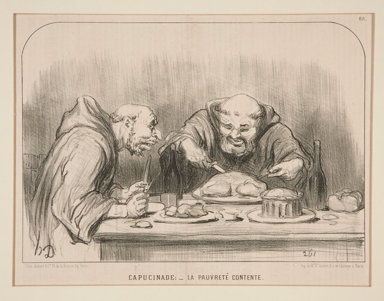 Capucinade: - La povertà contenta, #88 di Actualités da Honoré Daumier