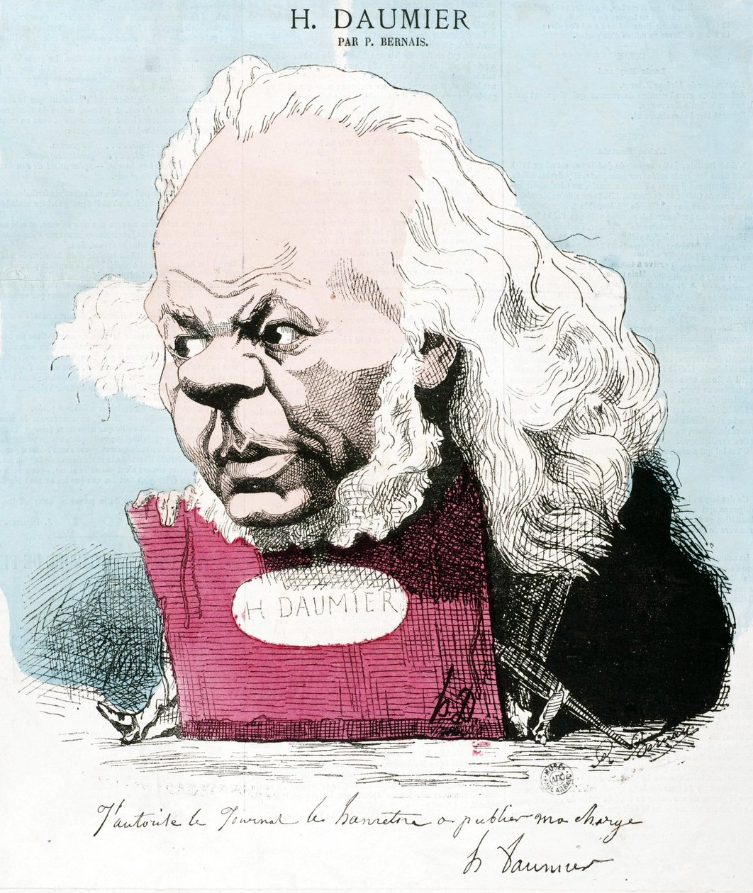 Cartone di Honore Daumier (1808-1879), incisore, pittore e scultore francese. Incisione di P. Bernais. Dim: 33x30cm. Museo Arbaud. da Honoré Daumier