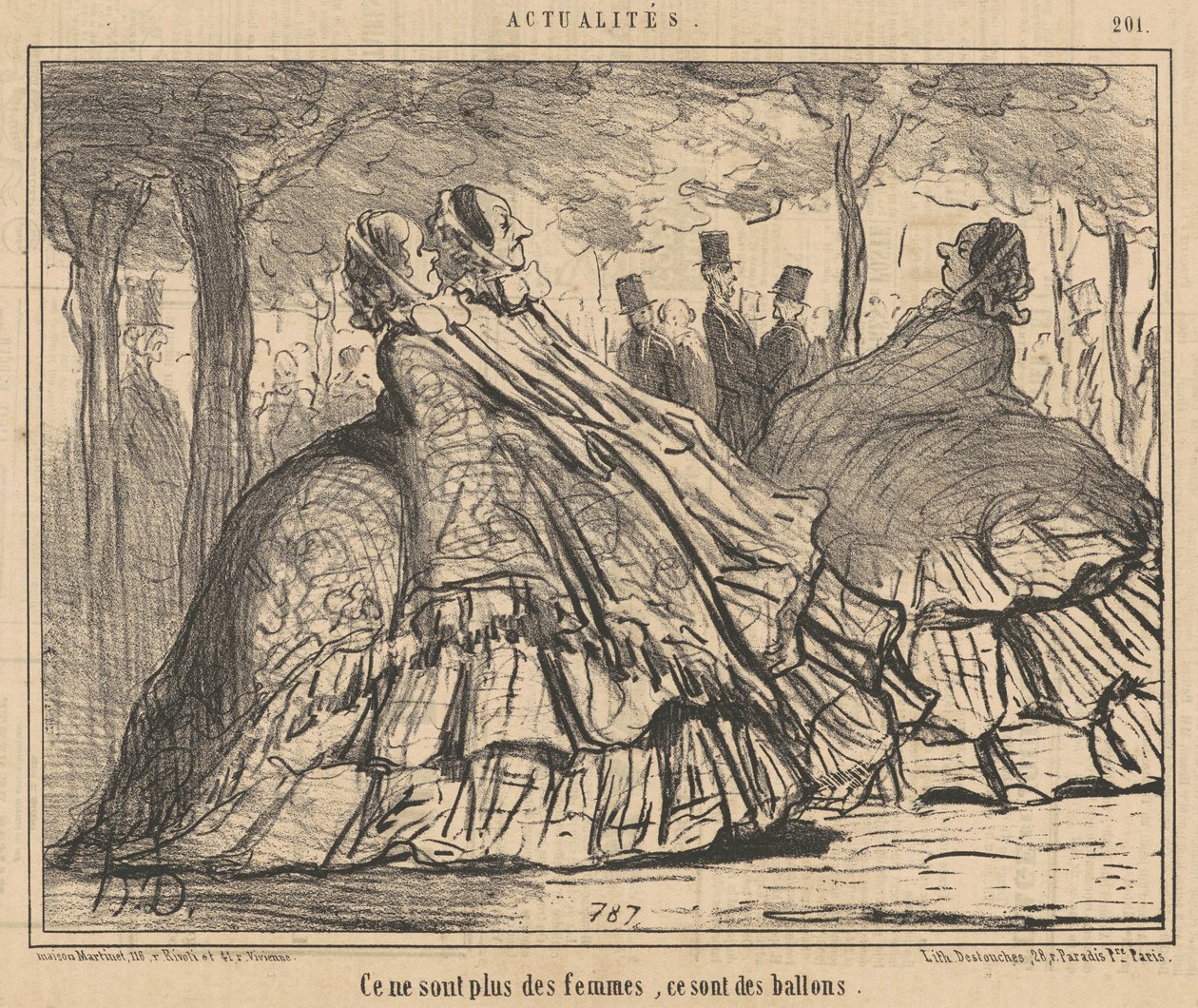 Non sono più donne, sono palloni da Honoré Daumier