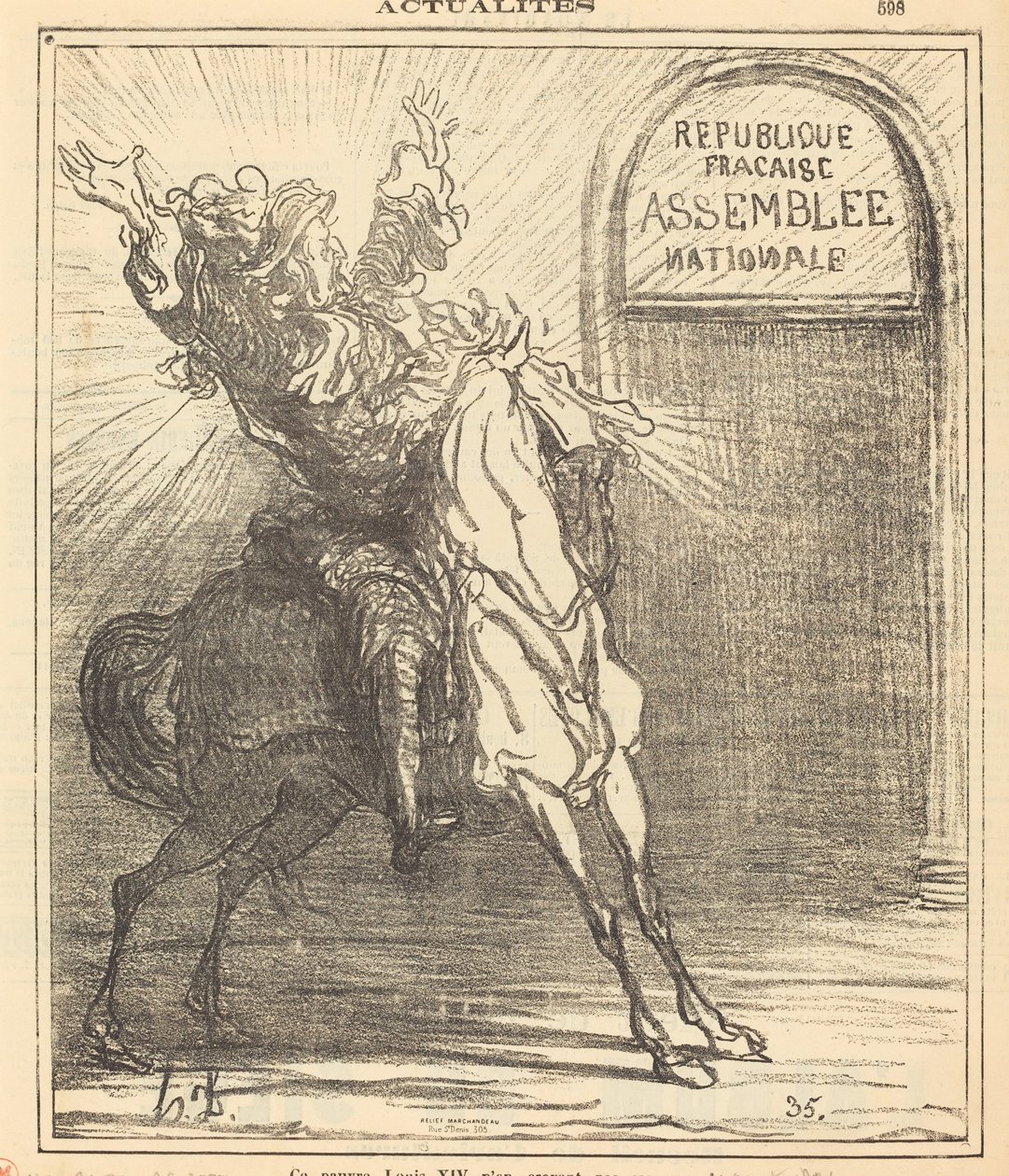 Quel povero Luigi XIV non crede ai suoi occhi da Honoré Daumier