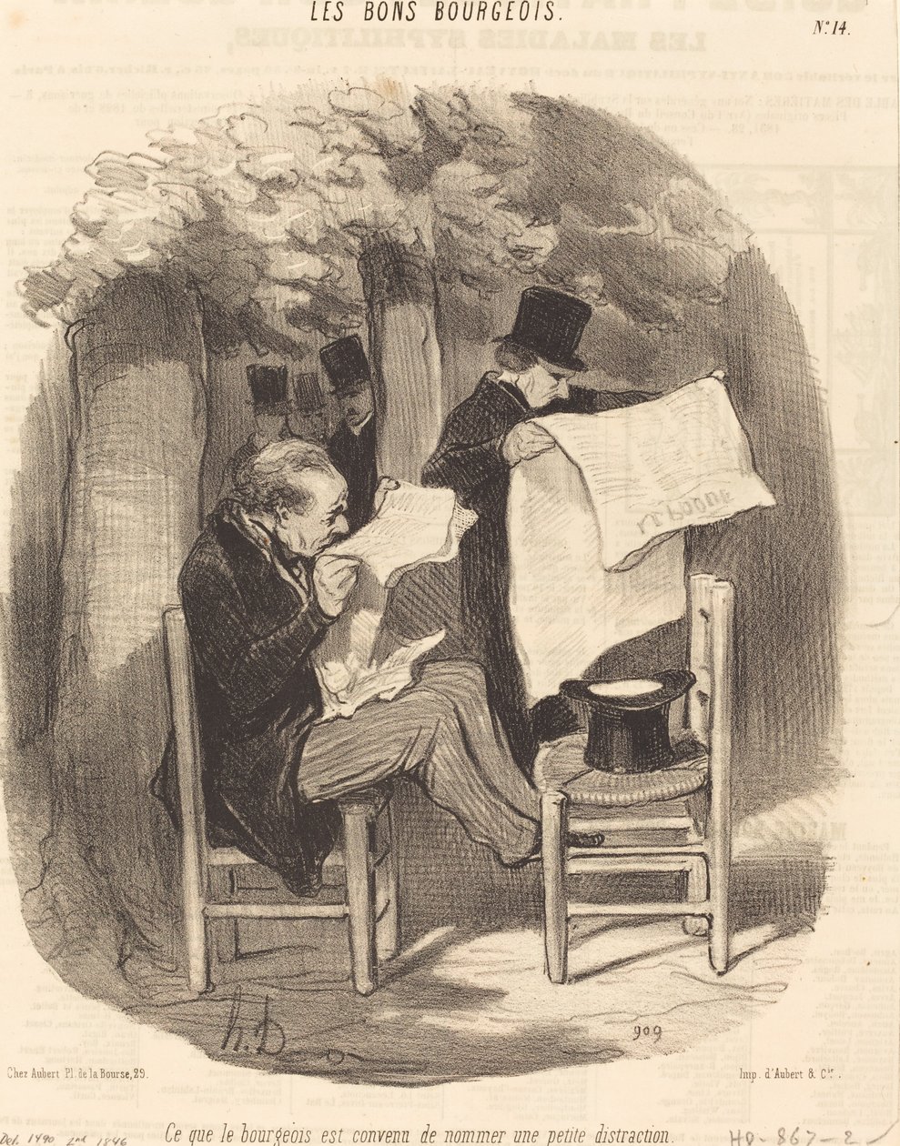 Ciò che il borghese ha convenuto di chiamare una... distrazione da Honoré Daumier