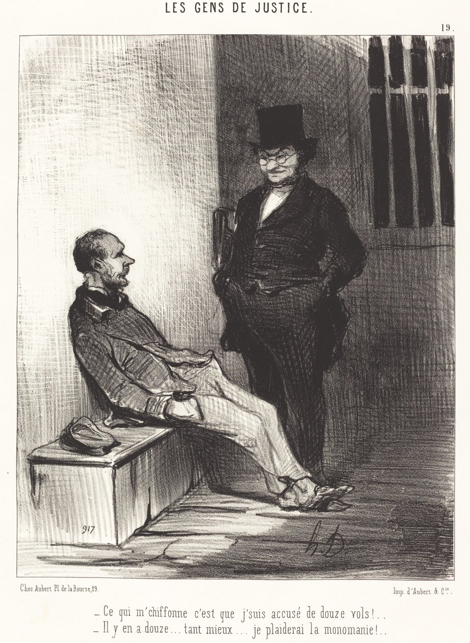 Quello che mi preoccupa è... dodici furti!... da Honoré Daumier
