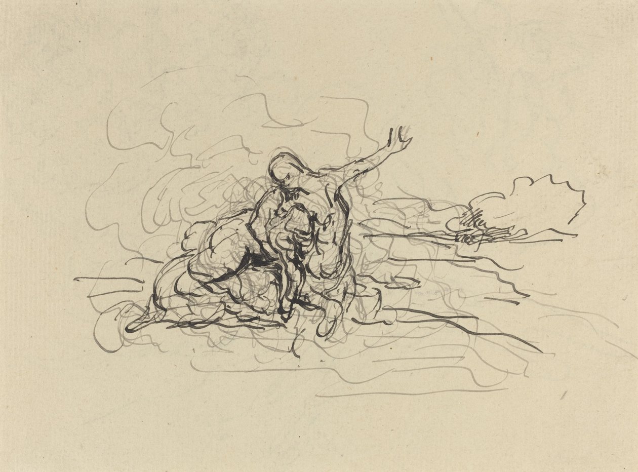 Centauro che Porta via una Donna da Honoré Daumier