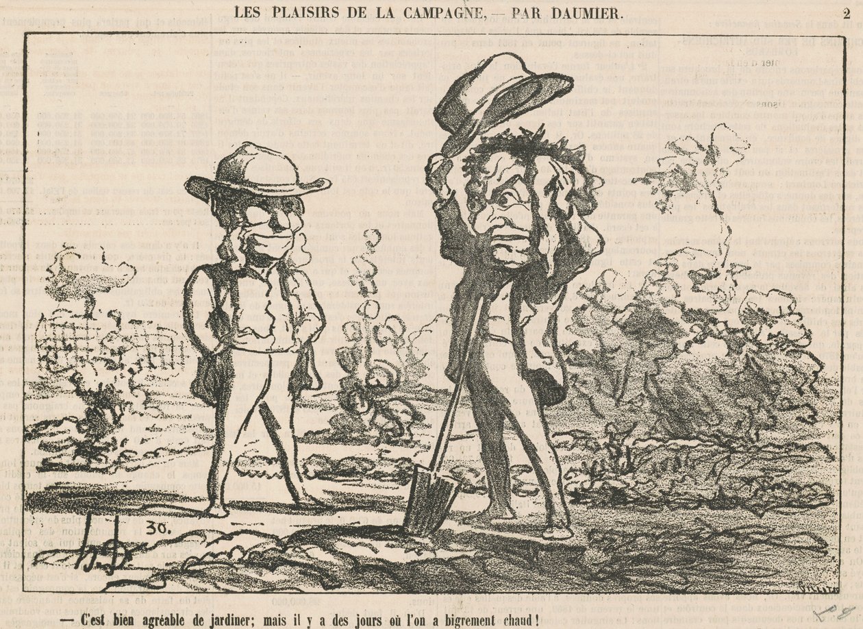 È molto piacevole fare giardinaggio da Honoré Daumier