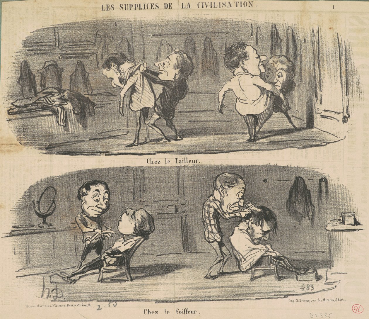 Dal sarto dal barbiere da Honoré Daumier