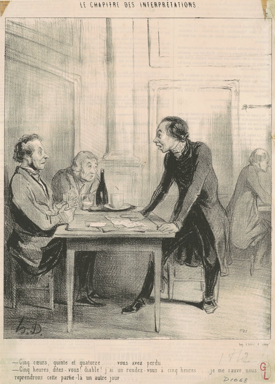 Cinque cuori, quinte e quattordici ... da Honoré Daumier