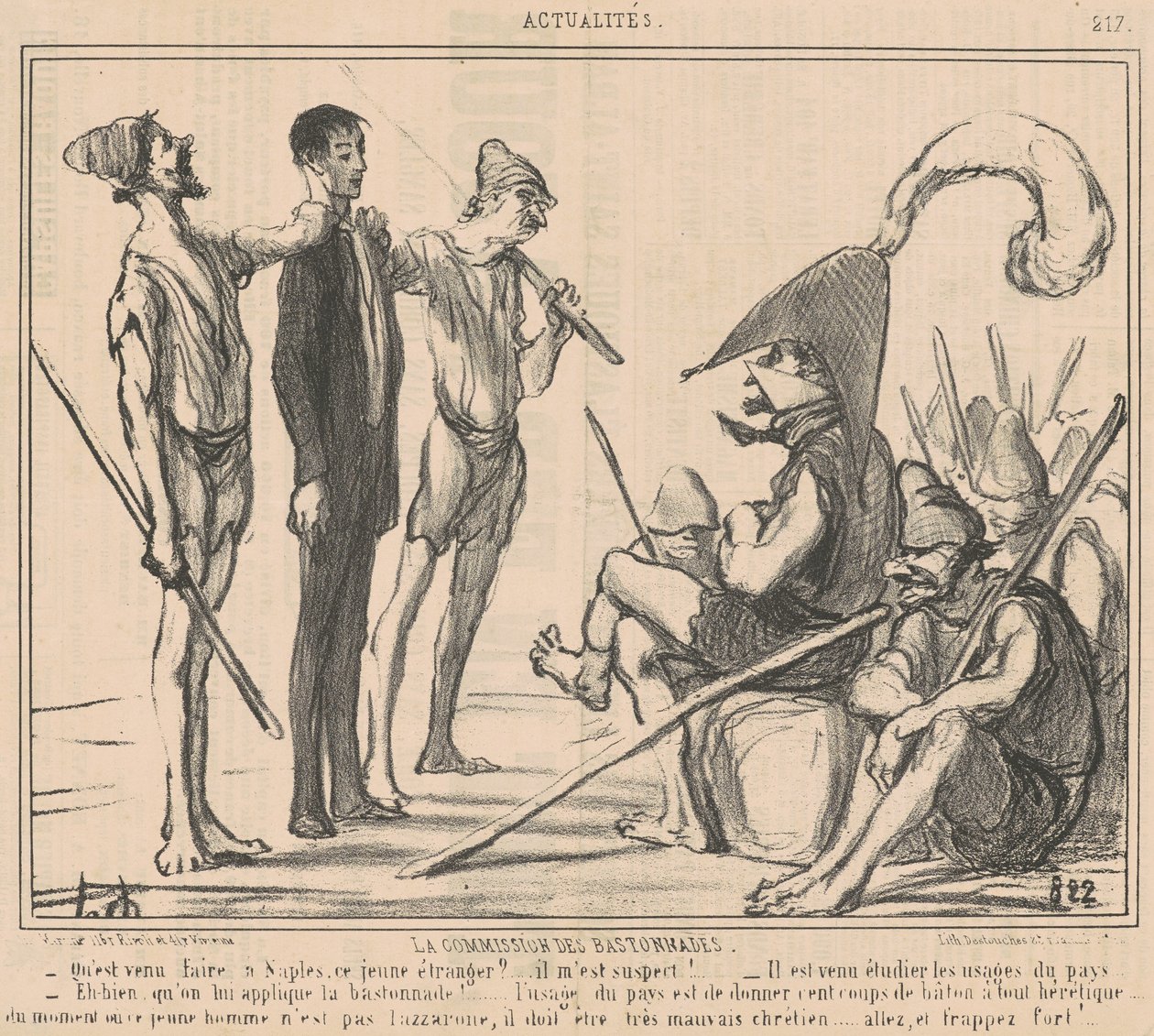 Commissione delle bastonate da Honoré Daumier