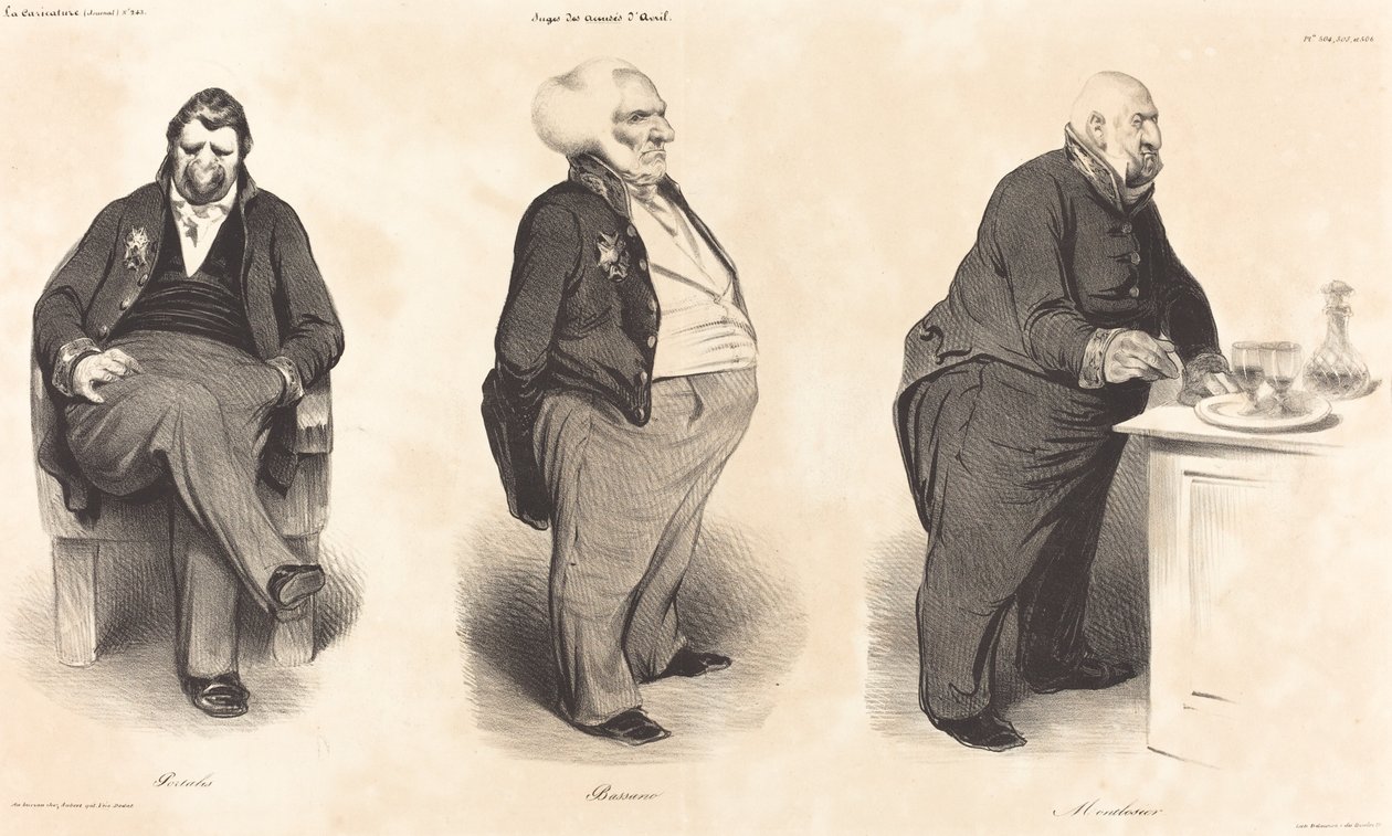 Conte Portalis - Duca di Bassano - Conte di Montlosier da Honoré Daumier