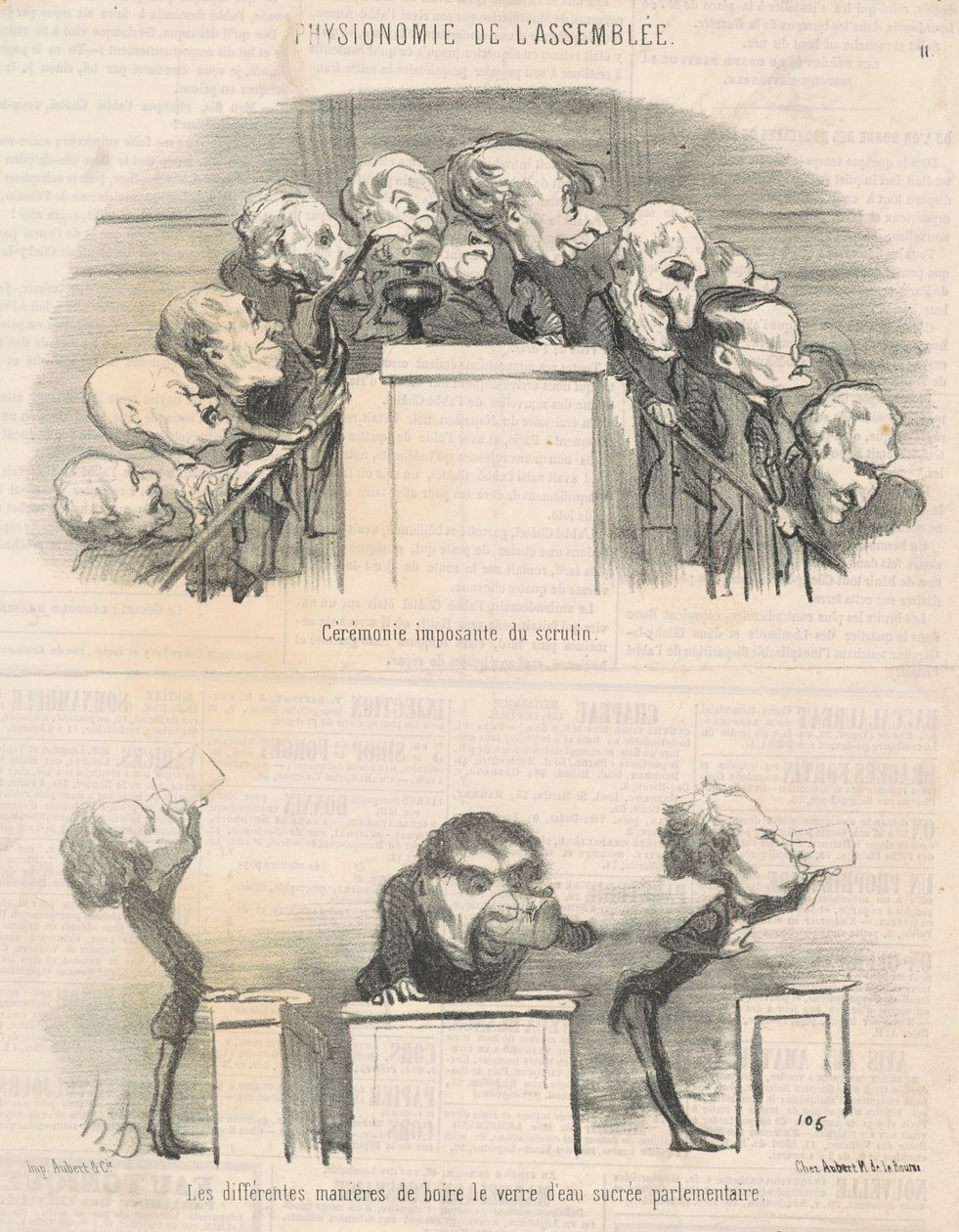 Cerimonia imponente dello scrutinio da Honoré Daumier