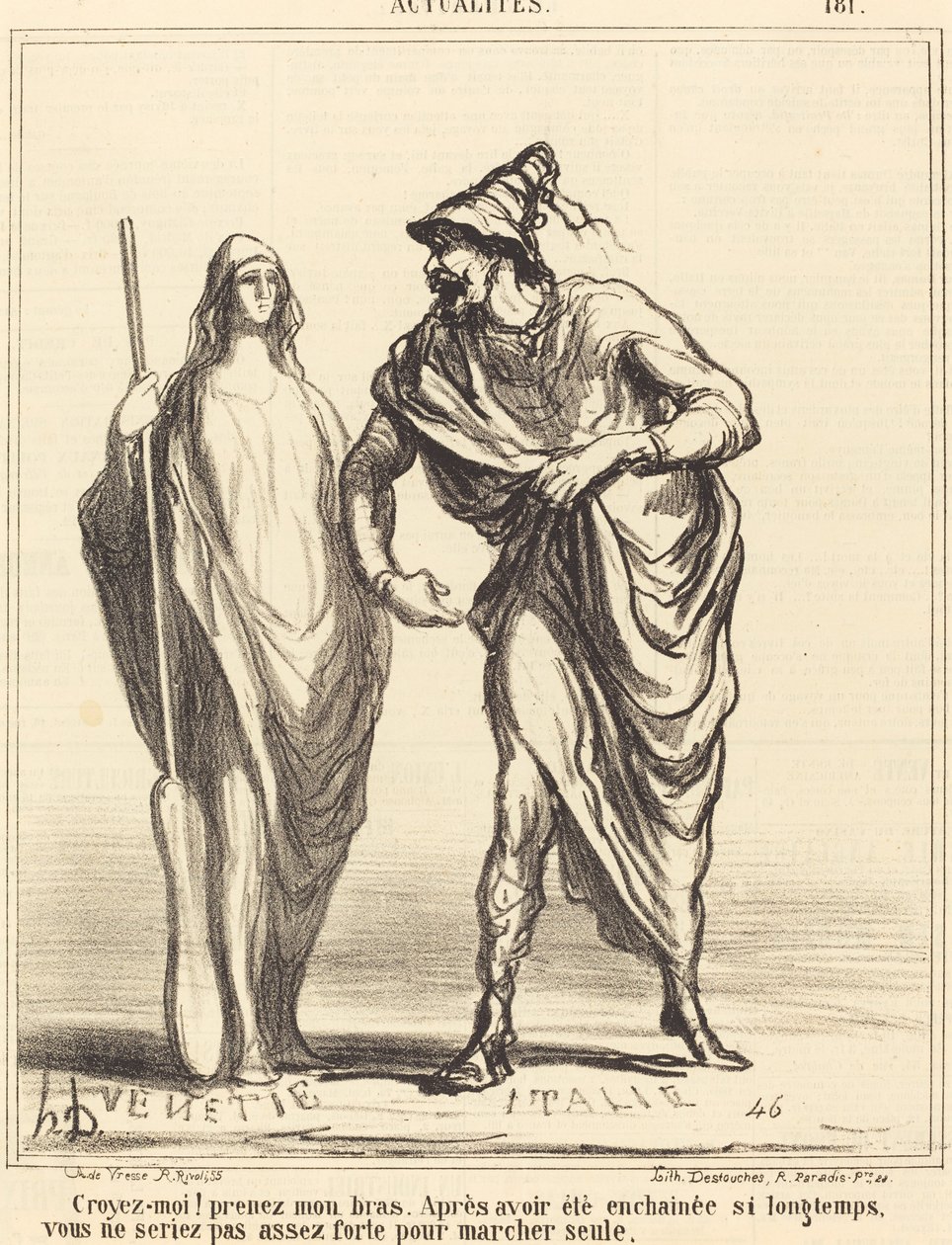 Credetemi! prendi il mio braccio... da Honoré Daumier