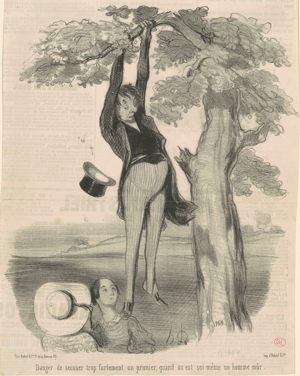 Pericolo di scuotere troppo forte ... Un prugno da Honoré Daumier