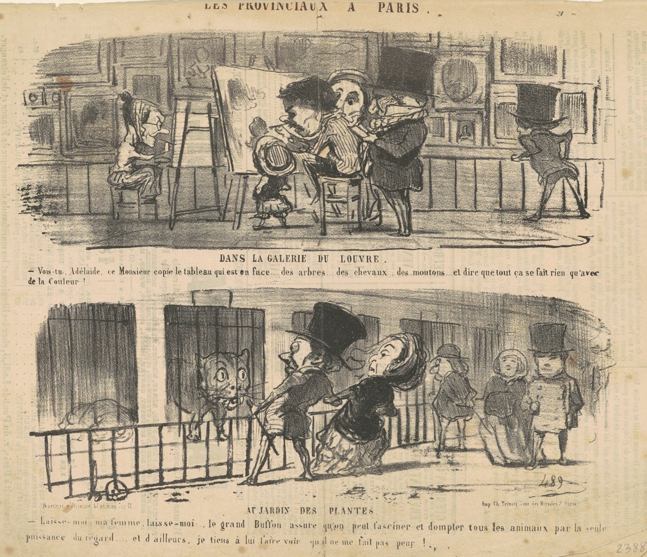 Nella galleria del Louvre da Honoré Daumier