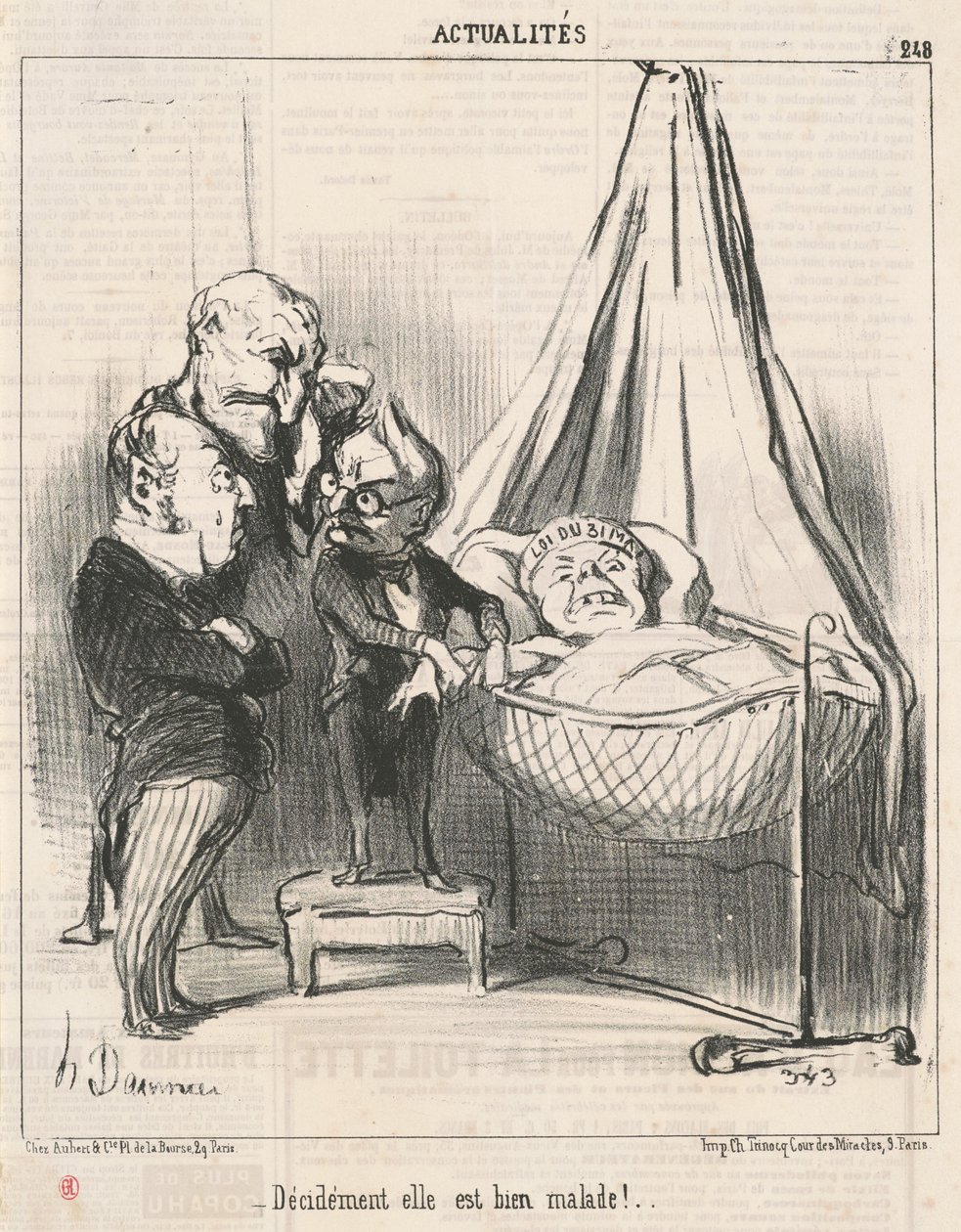 Decisamente è molto malata! da Honoré Daumier
