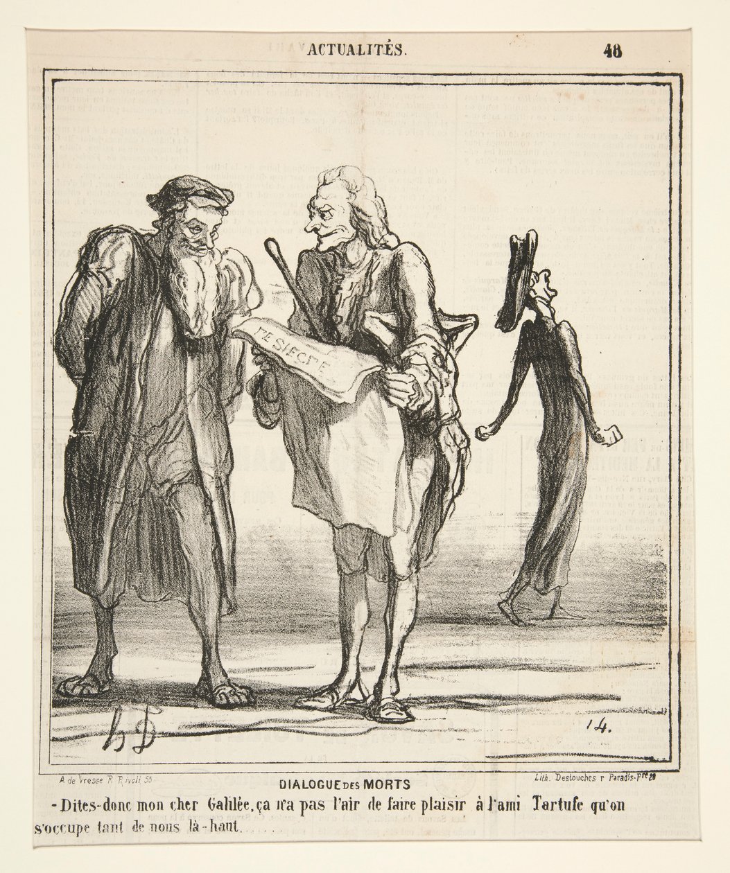 Dialogo dei morti - Dite, mio caro Galileo da Honoré Daumier