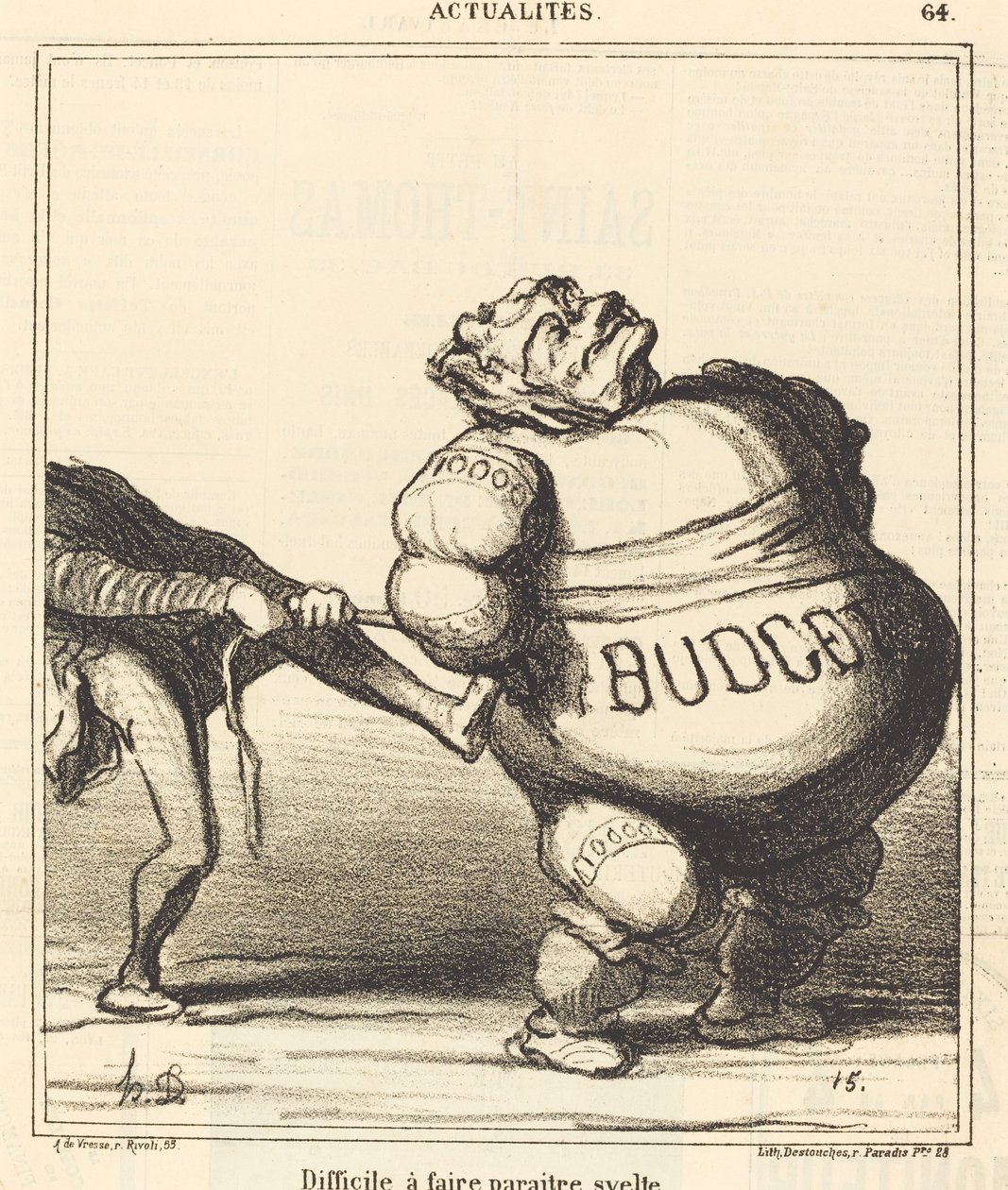 Difficile da far sembrare snella da Honoré Daumier