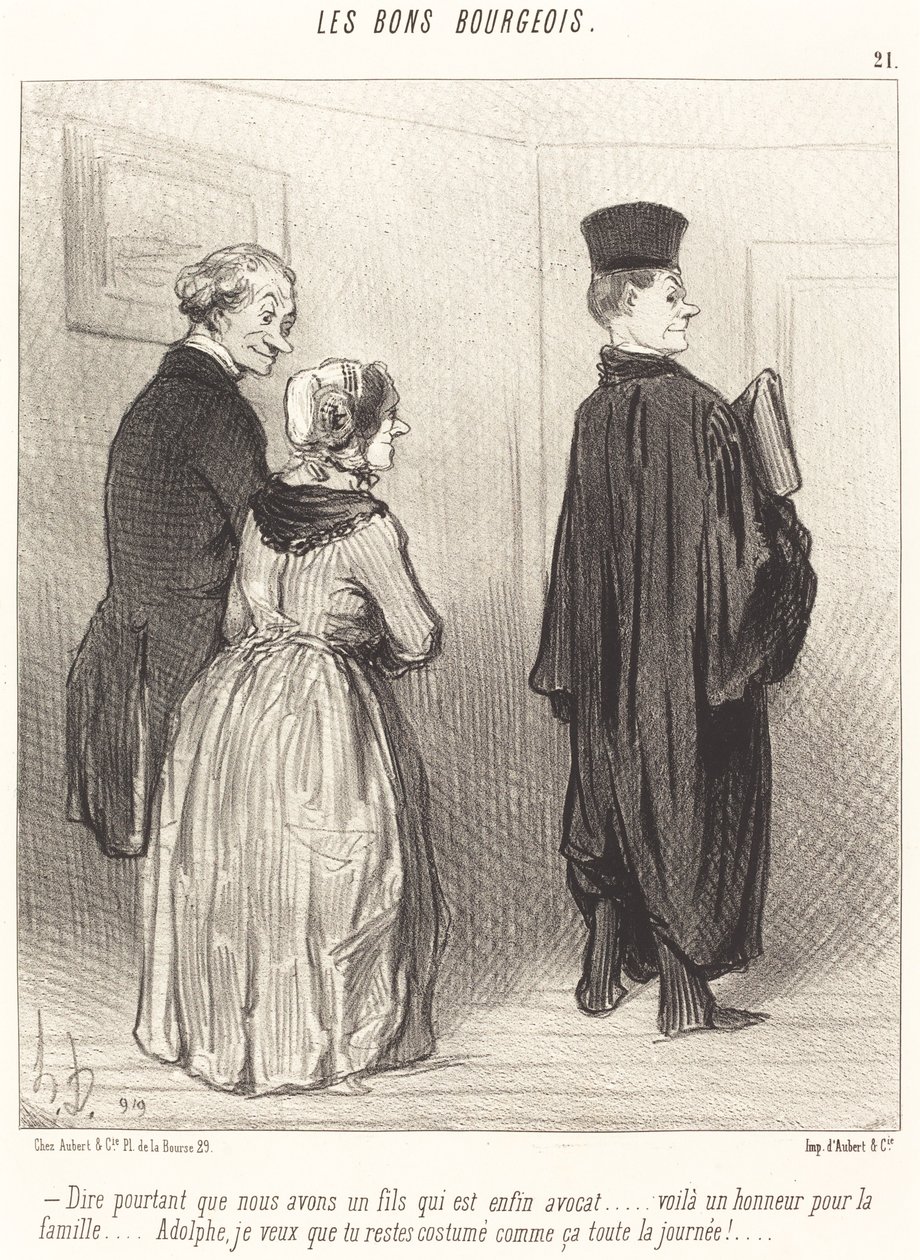 Dire... che abbiamo un figlio che è... avvocato... da Honoré Daumier