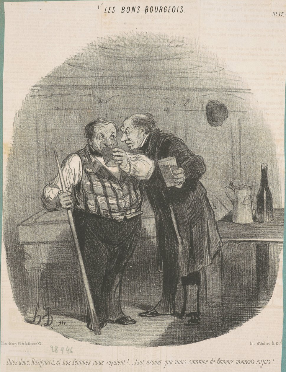 Dis donc, ravignard, si nos femmes nous voyaient! ... da Honoré Daumier