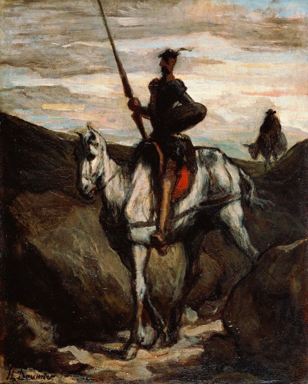 Don Chisciotte in montagna da Honoré Daumier