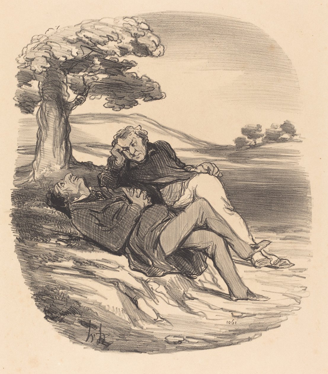 Dolce svago di un ferramenta ritirato dal commercio... da Honoré Daumier