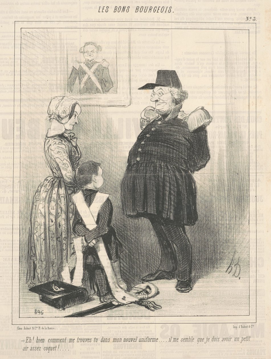 Eh! Bene come mi trovi nella mia nuova uniforme da Honoré Daumier