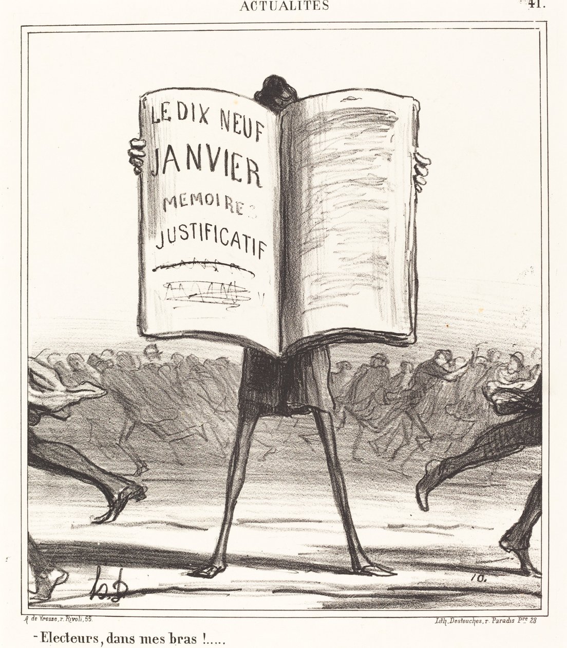Elettori, tra le mie braccia!... da Honoré Daumier