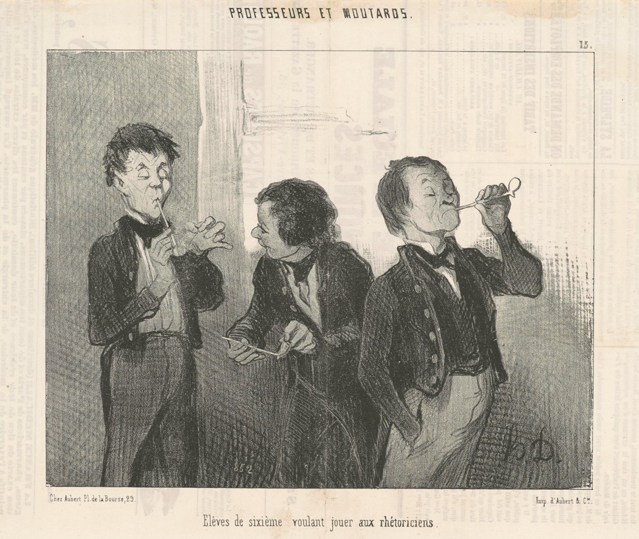 Studenti di sesta che vogliono giocare ai retorici da Honoré Daumier
