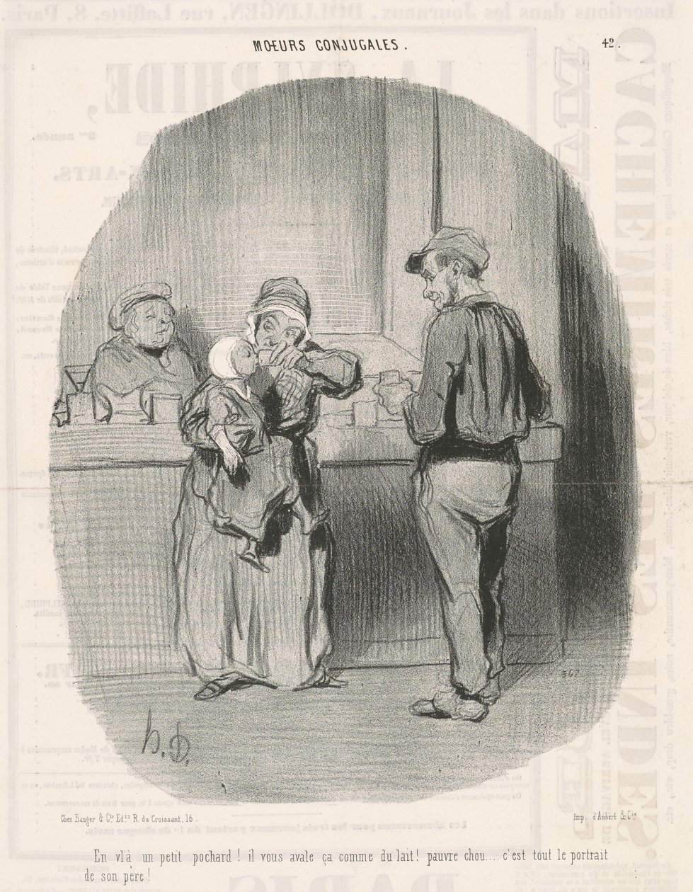 Ecco un piccolo ubriaco! da Honoré Daumier