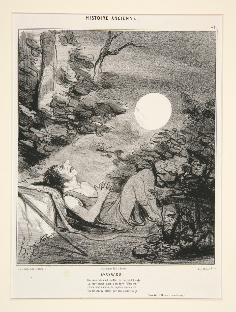 Endimione, tavola 45 da Histoire Ancienne da Honoré Daumier
