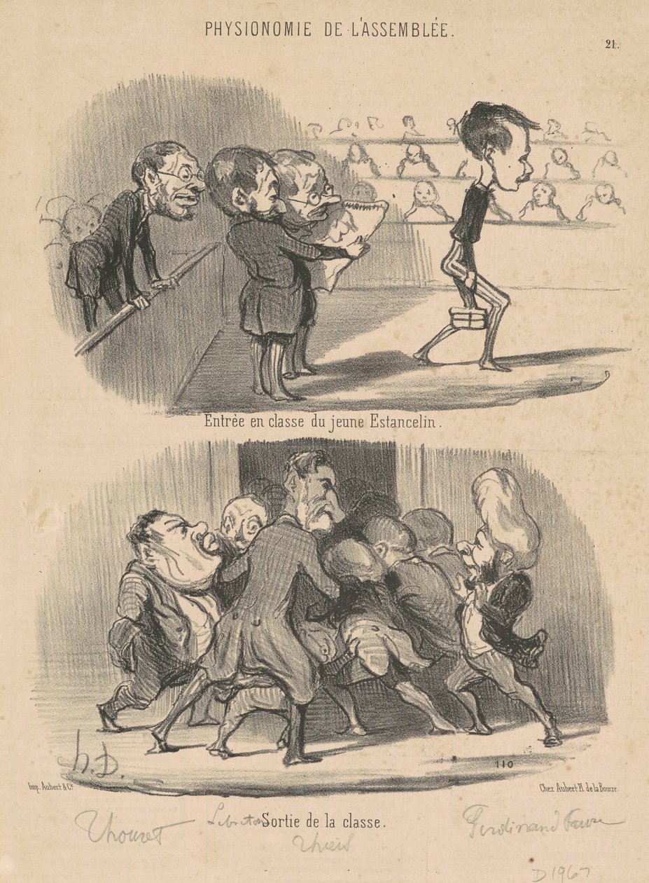 Entrata in classe del giovane Estancelin da Honoré Daumier