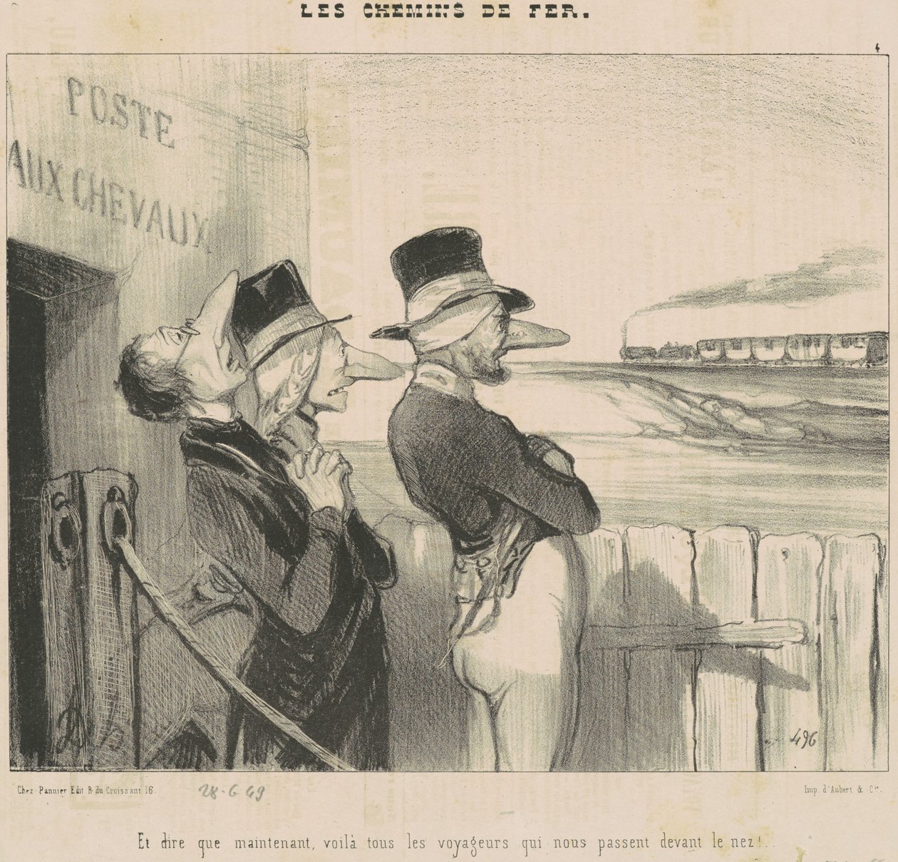 Et ... Voila ... I viaggiatori che ci passano davanti al naso! da Honoré Daumier