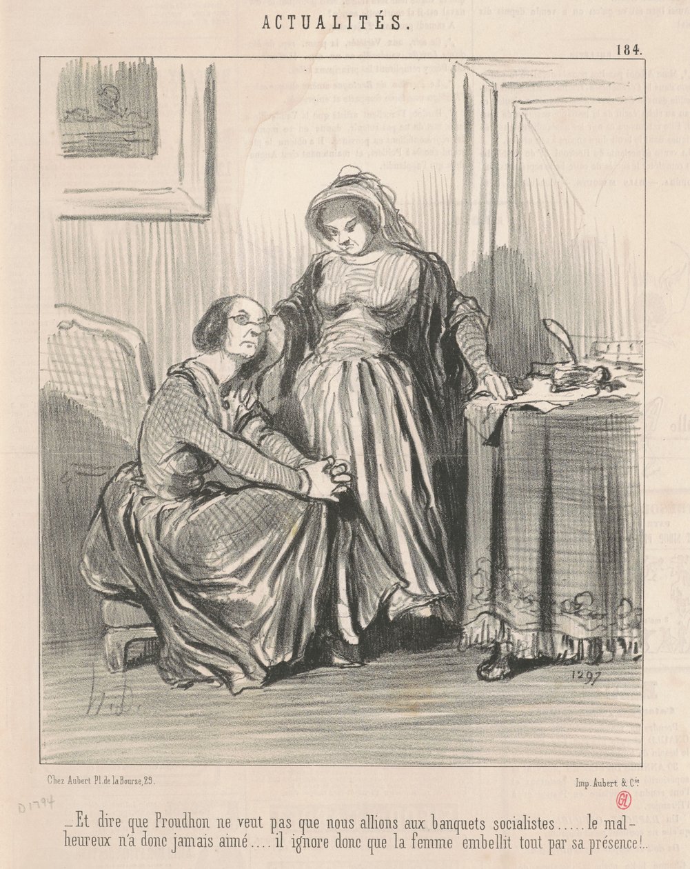 Et dire que Proudhon ne veut pas ... da Honoré Daumier