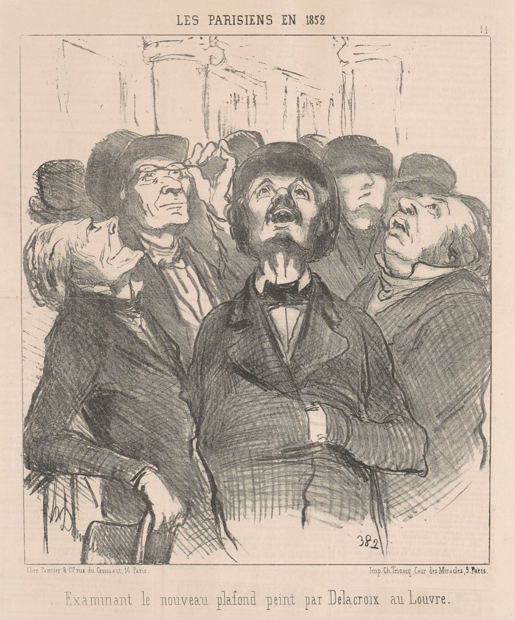 Esaminando il nuovo soffitto... da Honoré Daumier