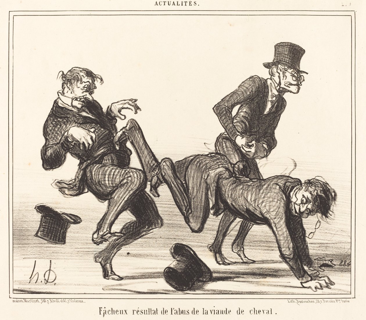 Risultato spiacevole... della carne di cavallo da Honoré Daumier