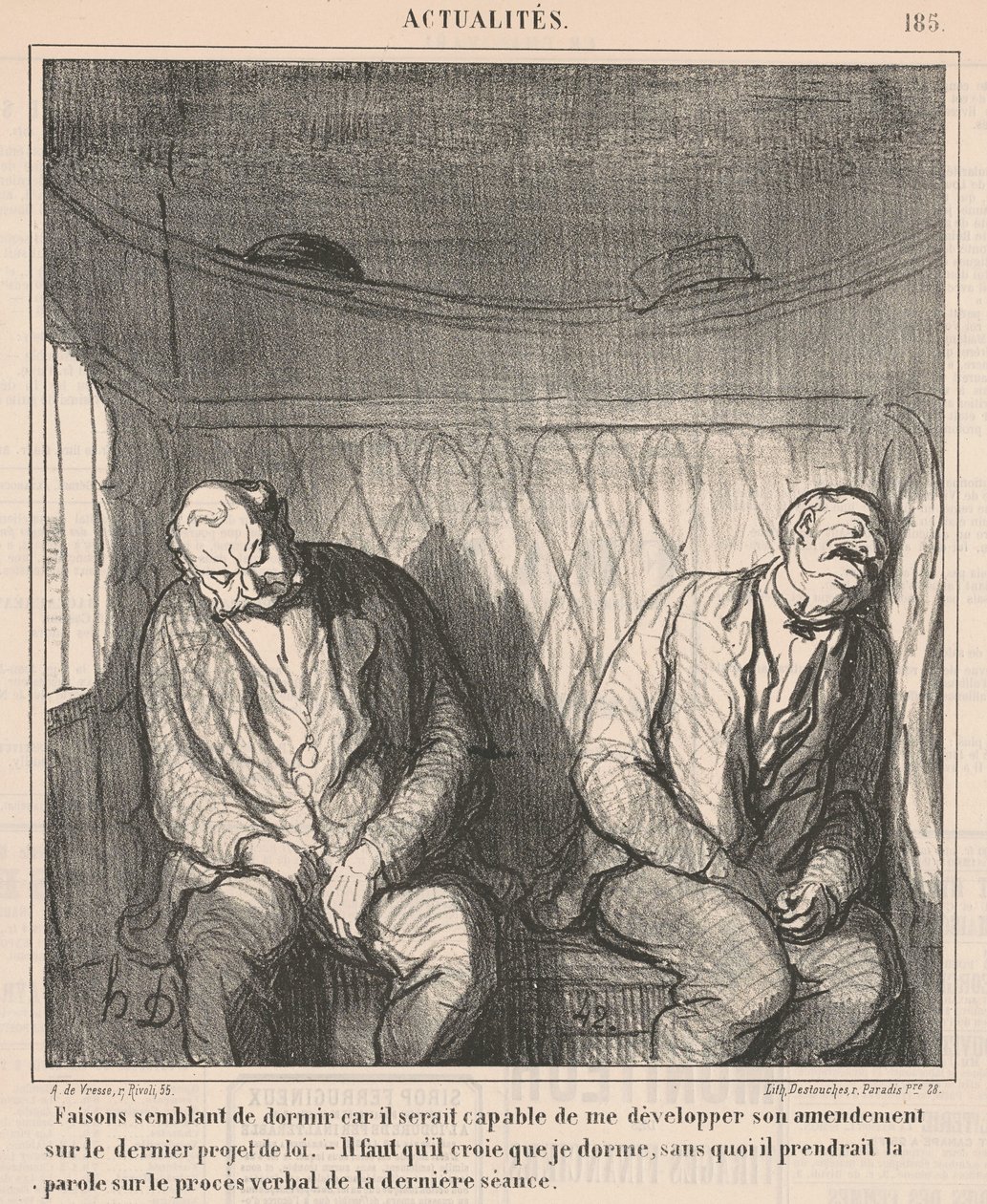 Facciamo finta di dormire... da Honoré Daumier