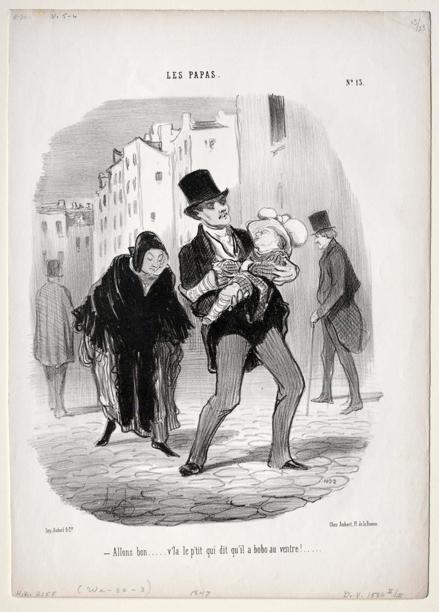 Padri, tavola 13: Vieni, caro..., 1847 da Honoré Daumier