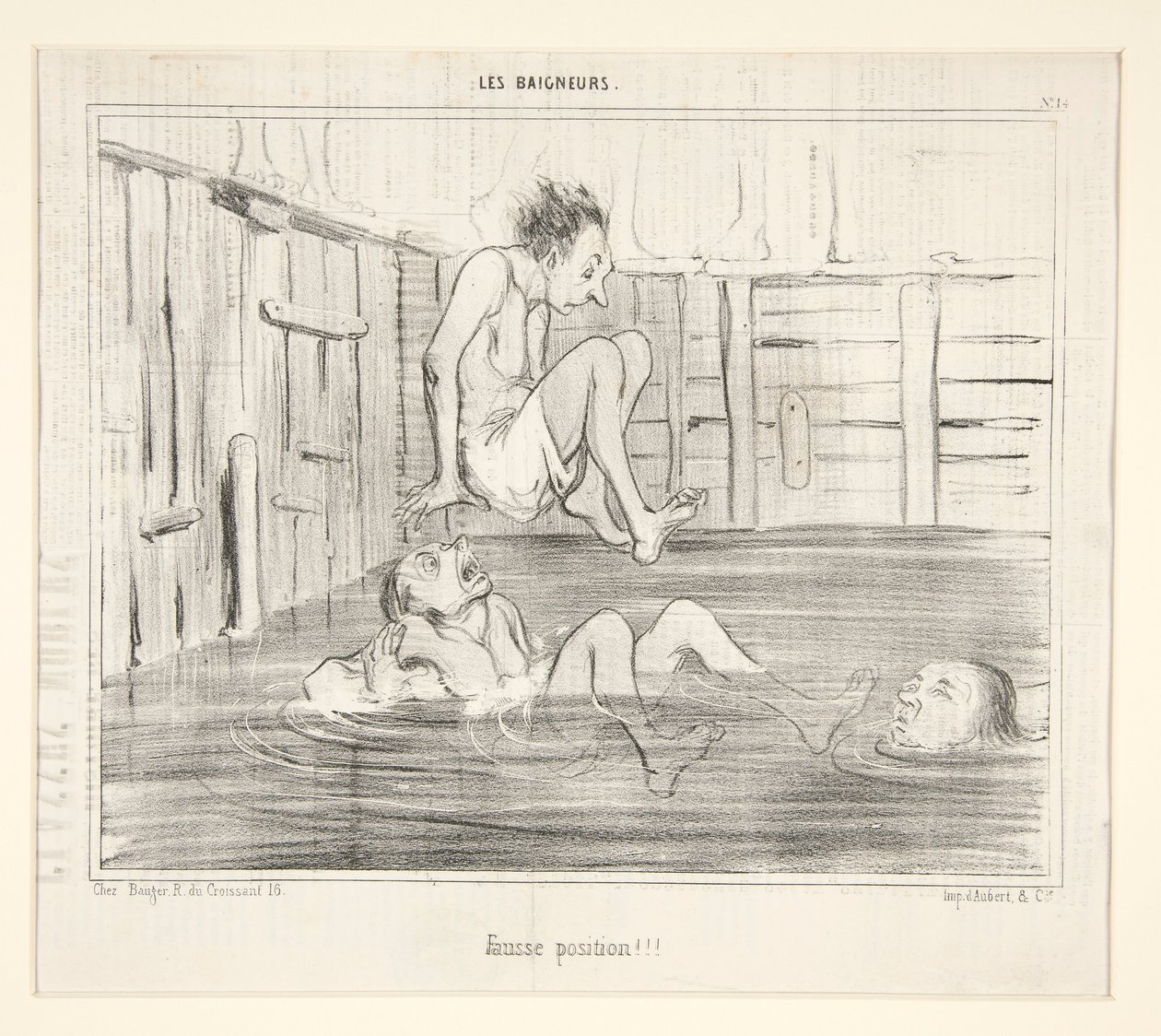 Fausse Position!!! da Les Baigneurs da Honoré Daumier