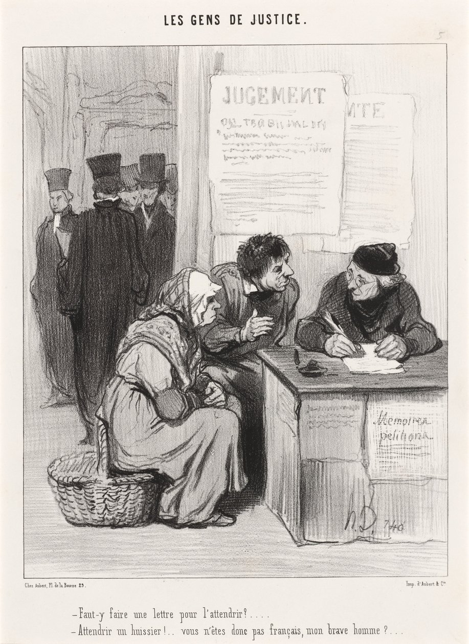 Faut-y fare una lettera per intenerirlo? da Honoré Daumier