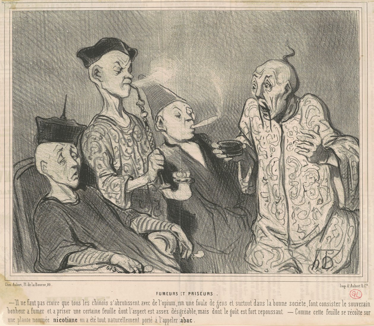 Fumatori e sniffatori da Honoré Daumier
