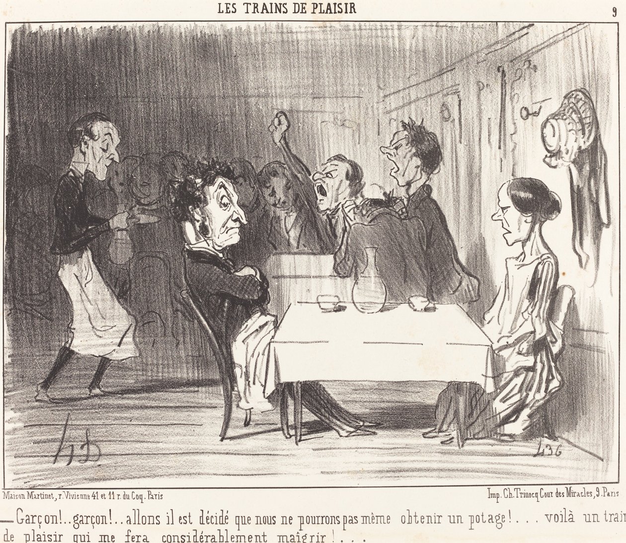 Garçon!... garçon!... allons il est décidé... da Honoré Daumier