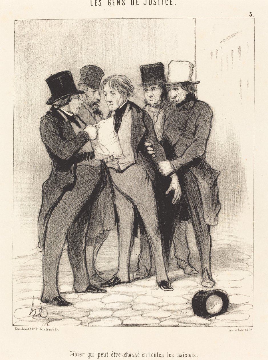 Selvaggina che può essere cacciata in tutte le stagioni da Honoré Daumier