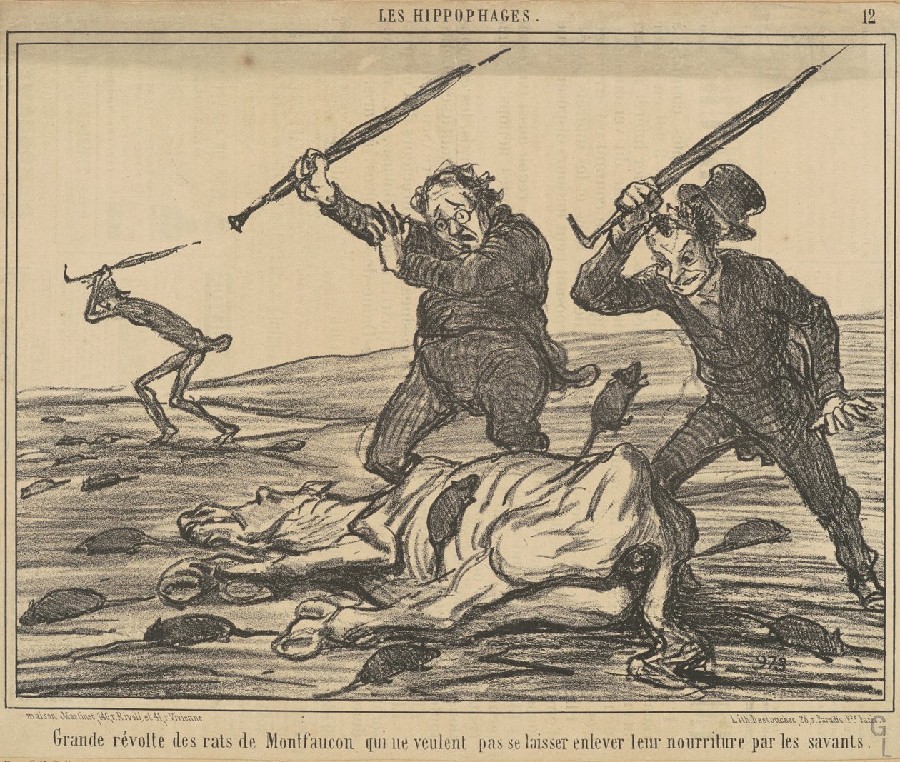 Grande rivolta dei topi di Montfaucon da Honoré Daumier