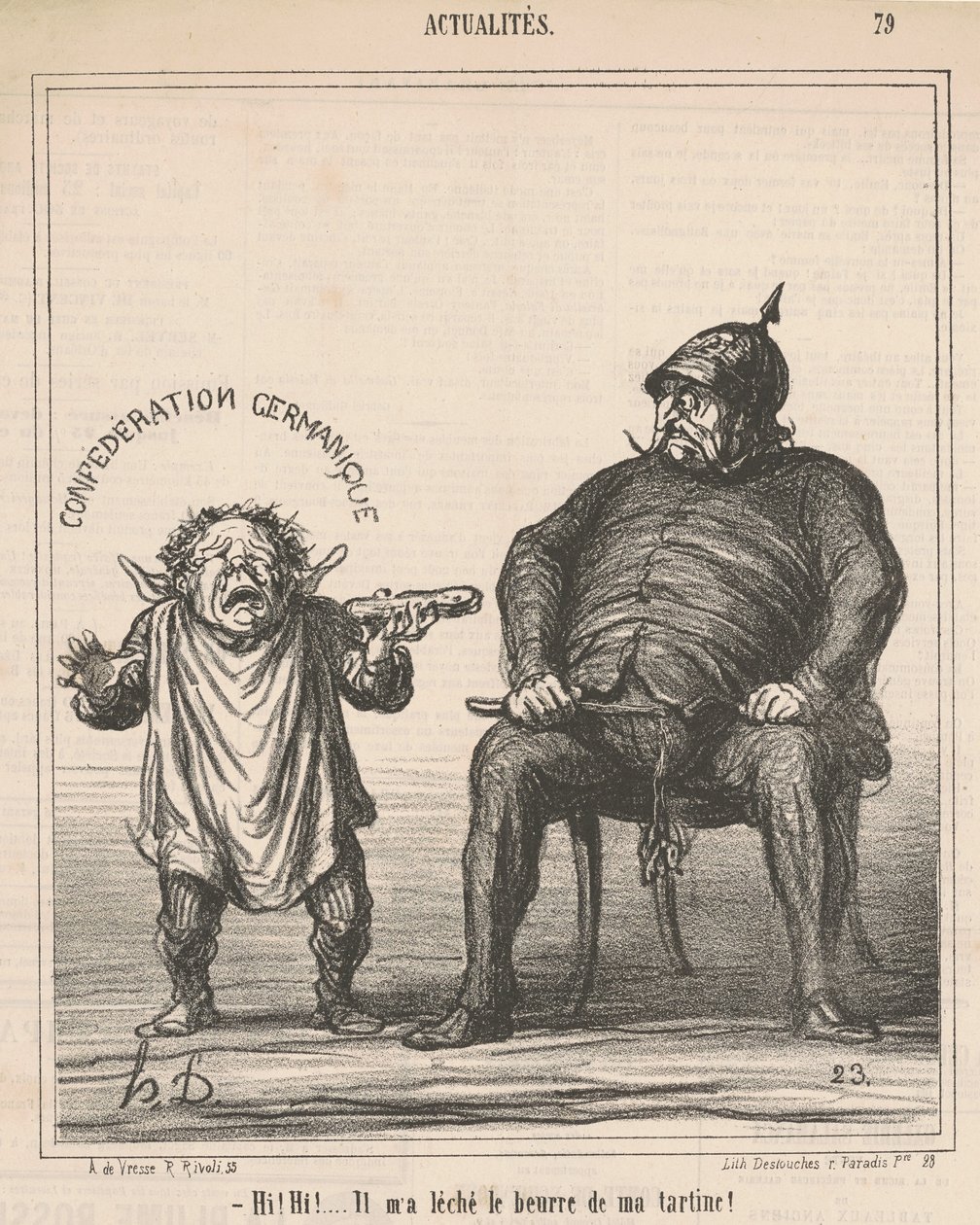 Hi! hi! ... Mi ha leccato il burro dalla mia tartina da Honoré Daumier